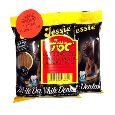 Jessie 7 white dental sticks medium 180g