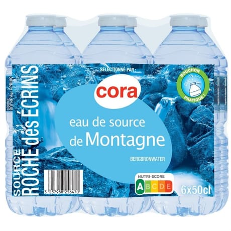 Cora eau de source de montagne roche des écrins 6x50cl