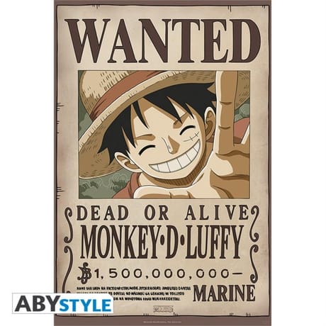 Poster  Wanted Luffy New 2  roulé filmé (91.5x61)
