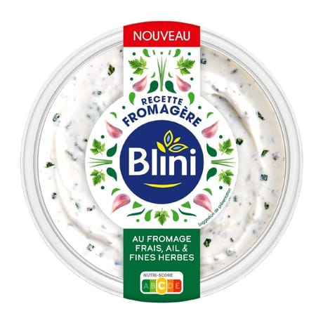 Blini recette fromagère ail et fines herbes 150g