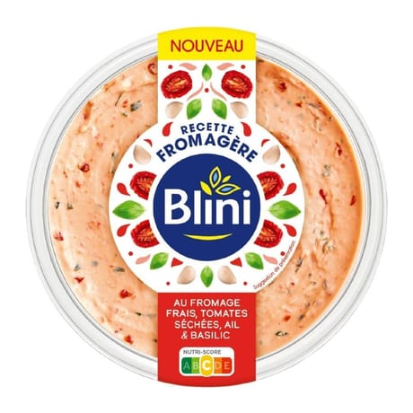 Blini recette fromagère tomates séchées, ail et basilic 150g