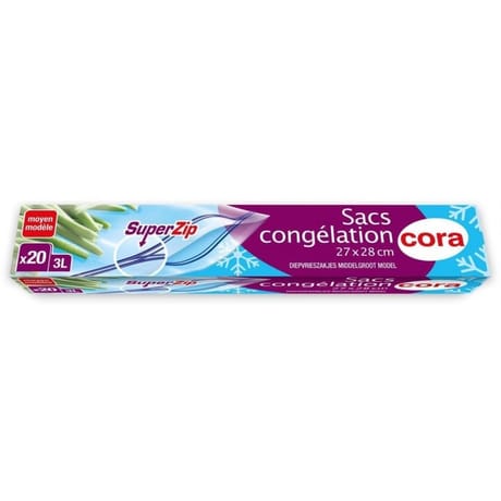 Sacs congelation double zip moyen modèle X20 NF