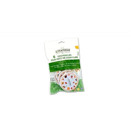 6 couvercles pots confiture D82mm le pratique