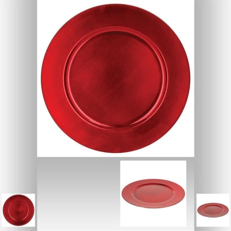 Assiette de présentation 33 cm coloris rouge