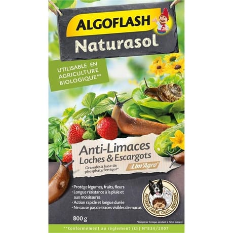 Algoflash naturasol Anti-limaces loches escargots etui 800 g