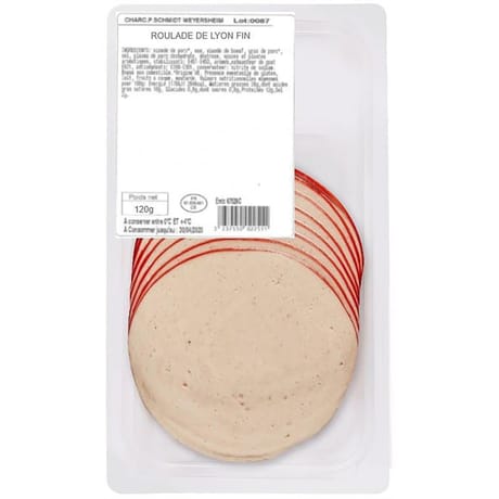 Saucisse de lyon fin fe 120g