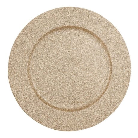 Assiette de présentation paillettes dorées