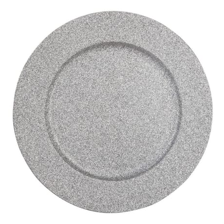 Assiette de présentation paillettes argent