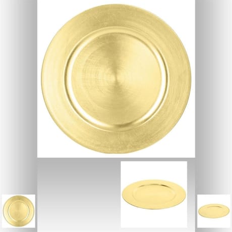 Assiette de présentation 33 cm coloris doré