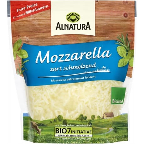 Alnatura mozzarella rapée bio 150g