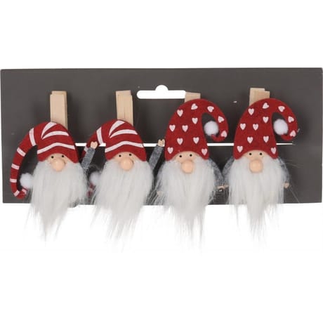 Pince avec déco de noël x4