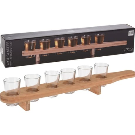 Set verres à liqueur x6 + plateau