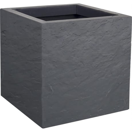 Pot carré volcania up 29.50cm gris galet 21 litres