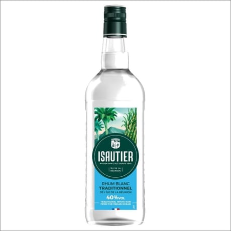 Isautier rhum blanc traditionnel réunion 1l 40%vol
