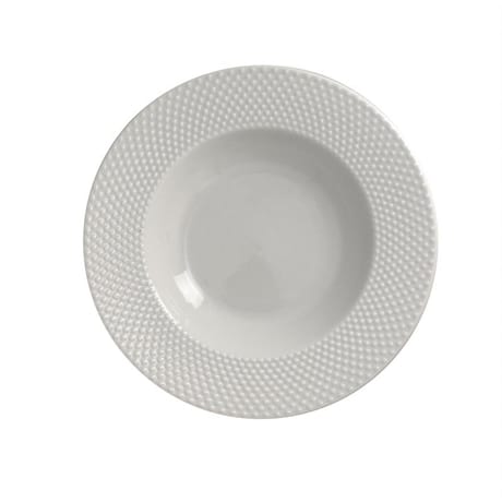 Assiette creuse 20cm embossee pois