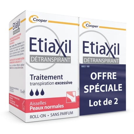 Etiaxil detranspirant aisselles peau normal 30ml x2