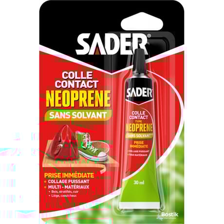 Sader colle contact néoprene gel 30ml tube sans solvant sous blister