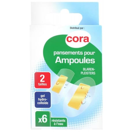 Cora pansement pour ampoule 2 tailles x6