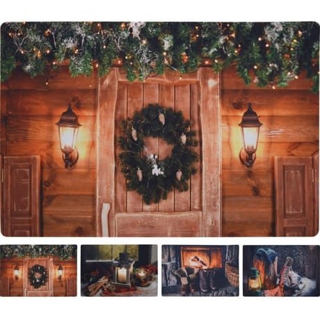 Tapis d'accueil décor noël