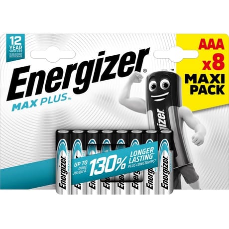 Energizer 8 piles alcalines AAA max plus