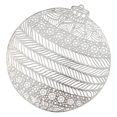 Set boule de noël argent 38 cm