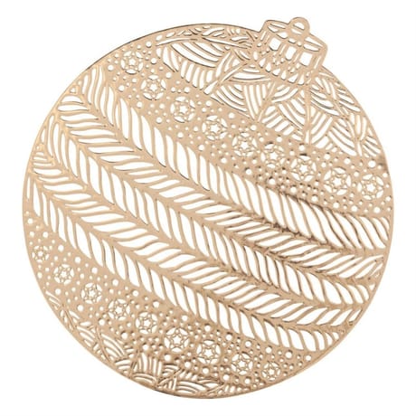 Set de table boule de noël or 38 cm