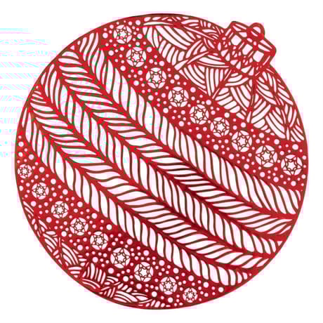 Set de table boule noël rouge 38 cm