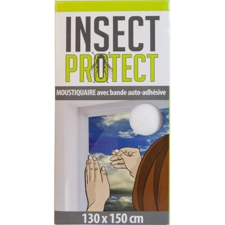 Insect protect moustiquaire tulle adhésif blanc 130x150 cm
