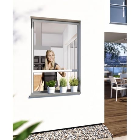 Insect protect moustiquaire enroulable fenêtre en aluminium blanc - 130x160 cm