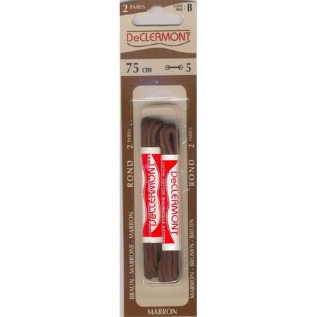 De Clermont lacets rond 75cm marron