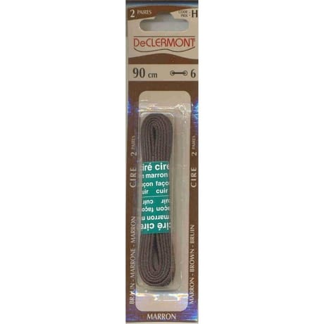 De Clermont lacets cire rond 90cm marron