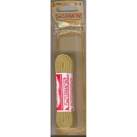 Lacets cordonnet 75cm beige De Clermont