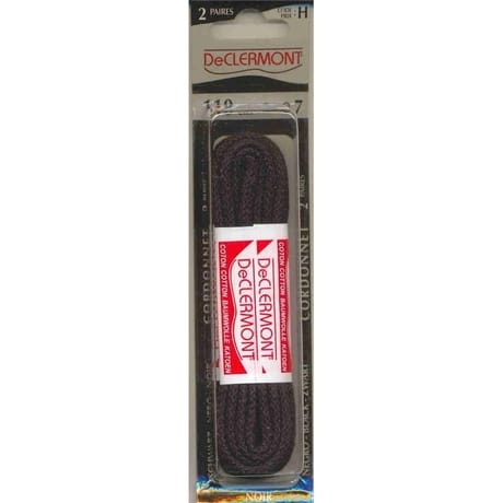 Lacets cordonnet 110cm noir De Clermont
