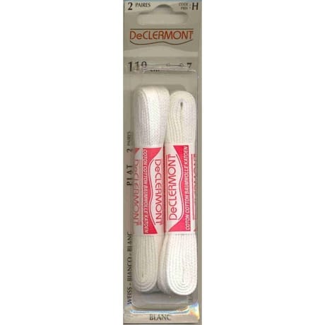 De Clermont lacets plat 90cm blanc