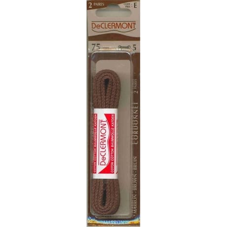 Lacets cordonnet 75cm marron De Clermont