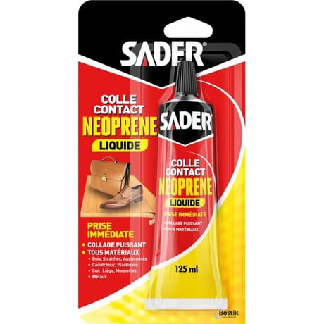 Sader colle contact neoprene liquide 125 ml tube sous blister