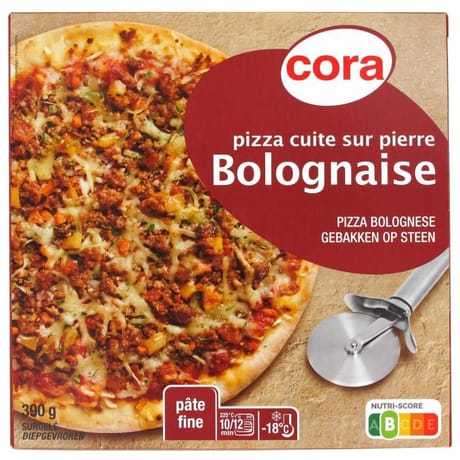 Cora pizza bolognaise cuite sur pierre 390g