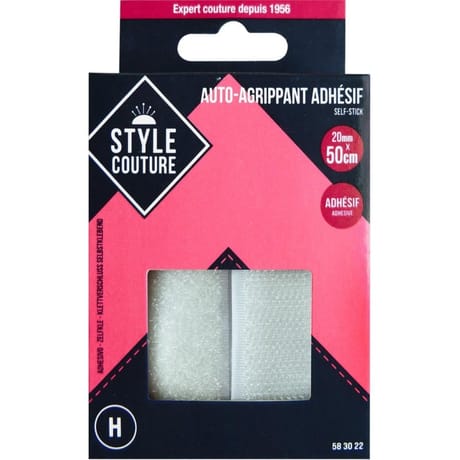 Style couture auto-agrippant autocollant blanc
