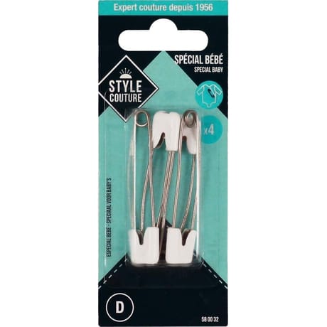 Style couture épingles sûreté pour bébé x4
