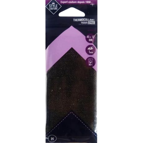 Thermocollant spécial jean 45 x 12cm noir Style couture