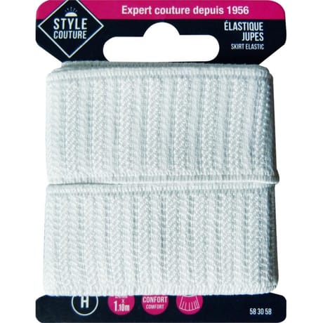 Elastic gros grain blc 28mm