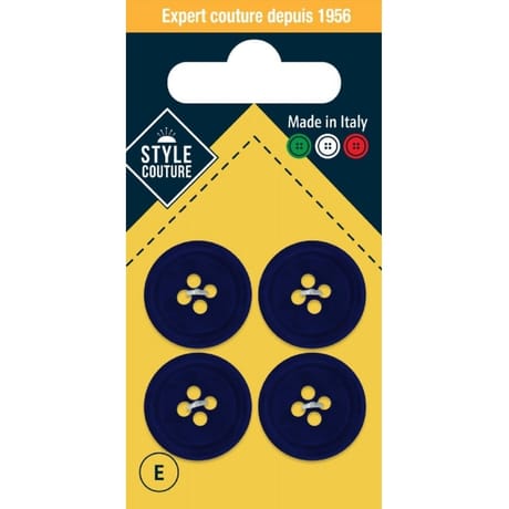 Boutons taill marine 20mm x4 Style Couture