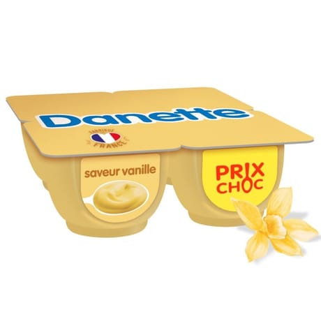 Danette saveur vanille 4x125g prix choc
