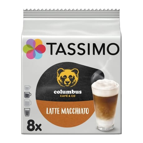 Tassimo columbus latte macchiato café en dosettes x8 - 223g