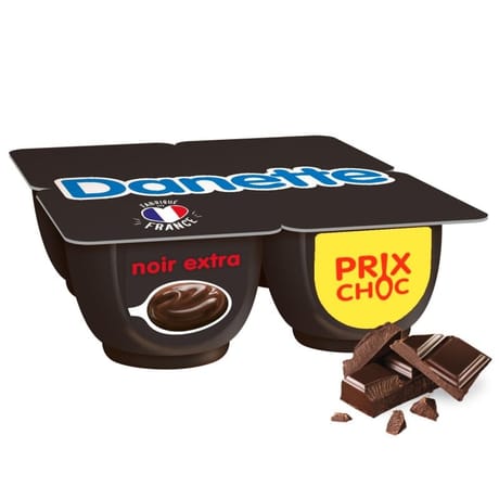 Danette chocolat noir extra 4x125g prix choc