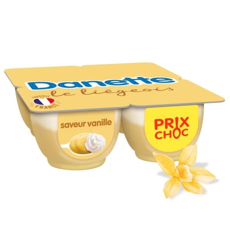 Danette le liégeois saveur vanille 4x100g prix choc
