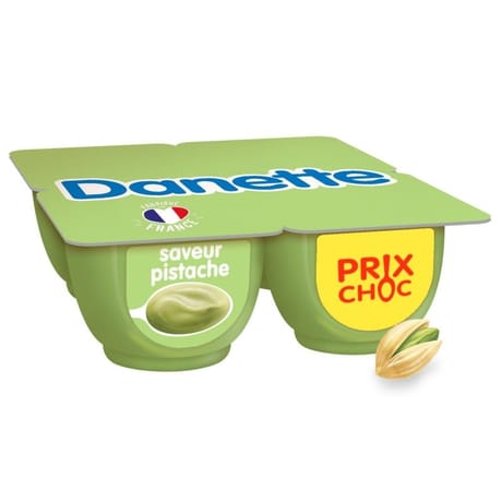 Danette saveur pistache 4x125g prix choc