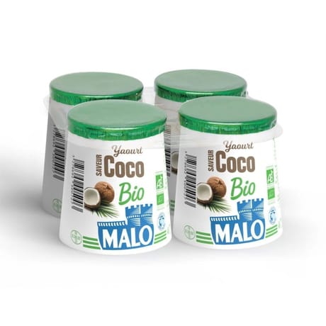 Malo yaourt bio pot carton coco 4x125g