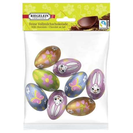 Riegelein oeufs sous alu chocolat au lait 100g