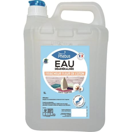Phébus eau déminéralisée  5 litres fleur de Coton bec verseur
